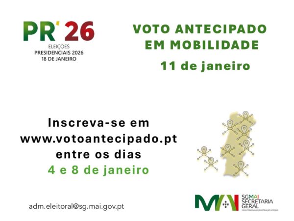 Eleições Presidenciais 2026 – Voto Antecipado em Mobilidade – Junta de ...